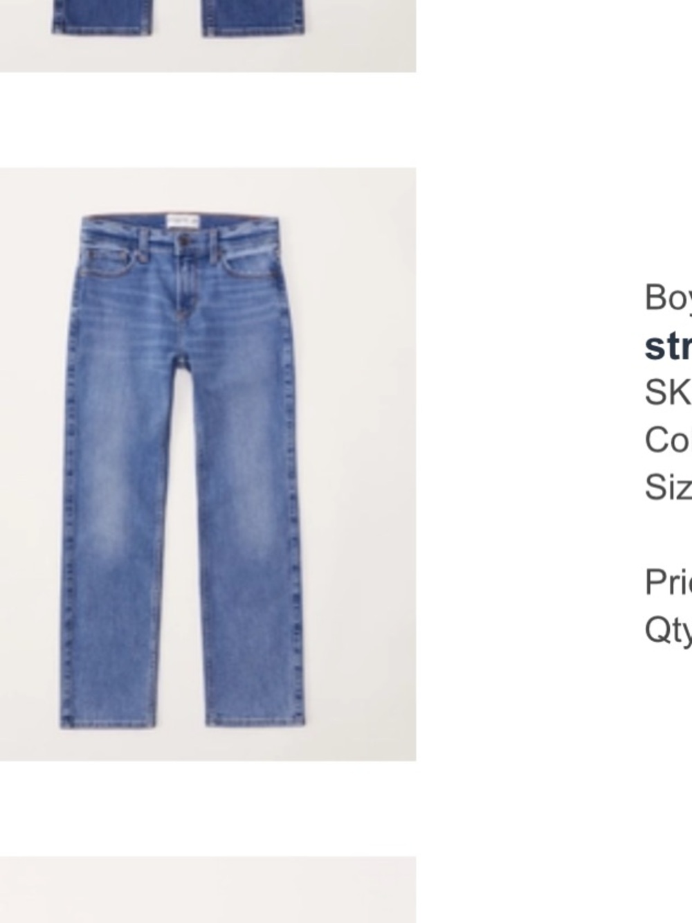 abercrombie kids Light Wash Boys' Straight Jeans size 11/12